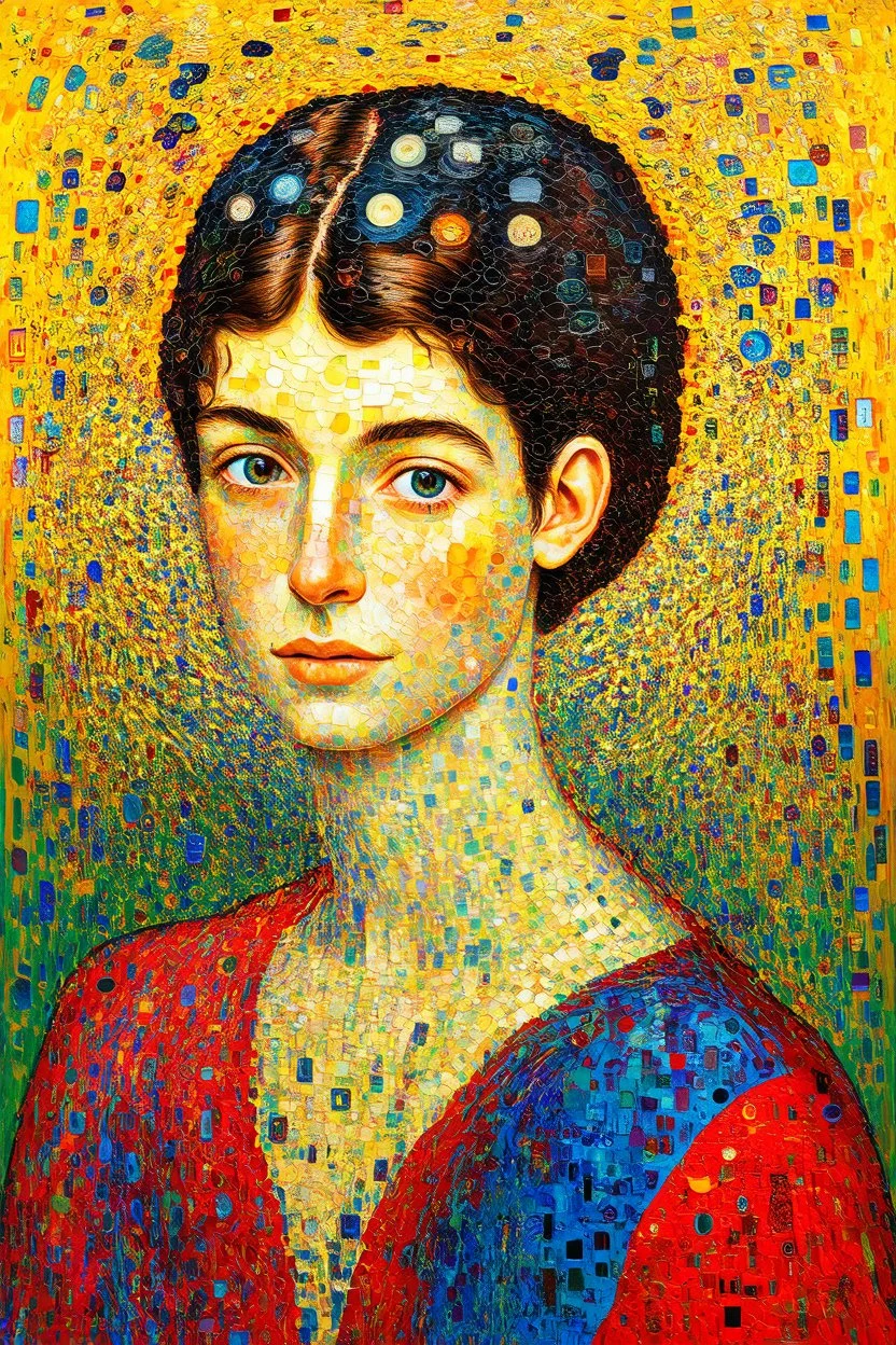 The false veil of unreality; an admixture of Klimt and Kandinsky