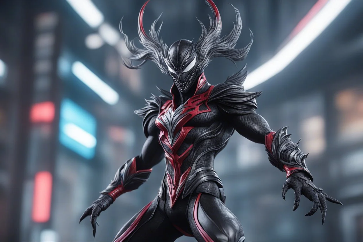 symbiote in 8k 80s anime drawing, shaco model, intricate details, highly detailed, high details, detailed portrait, masterpiece,ultra detailed, ultra quality