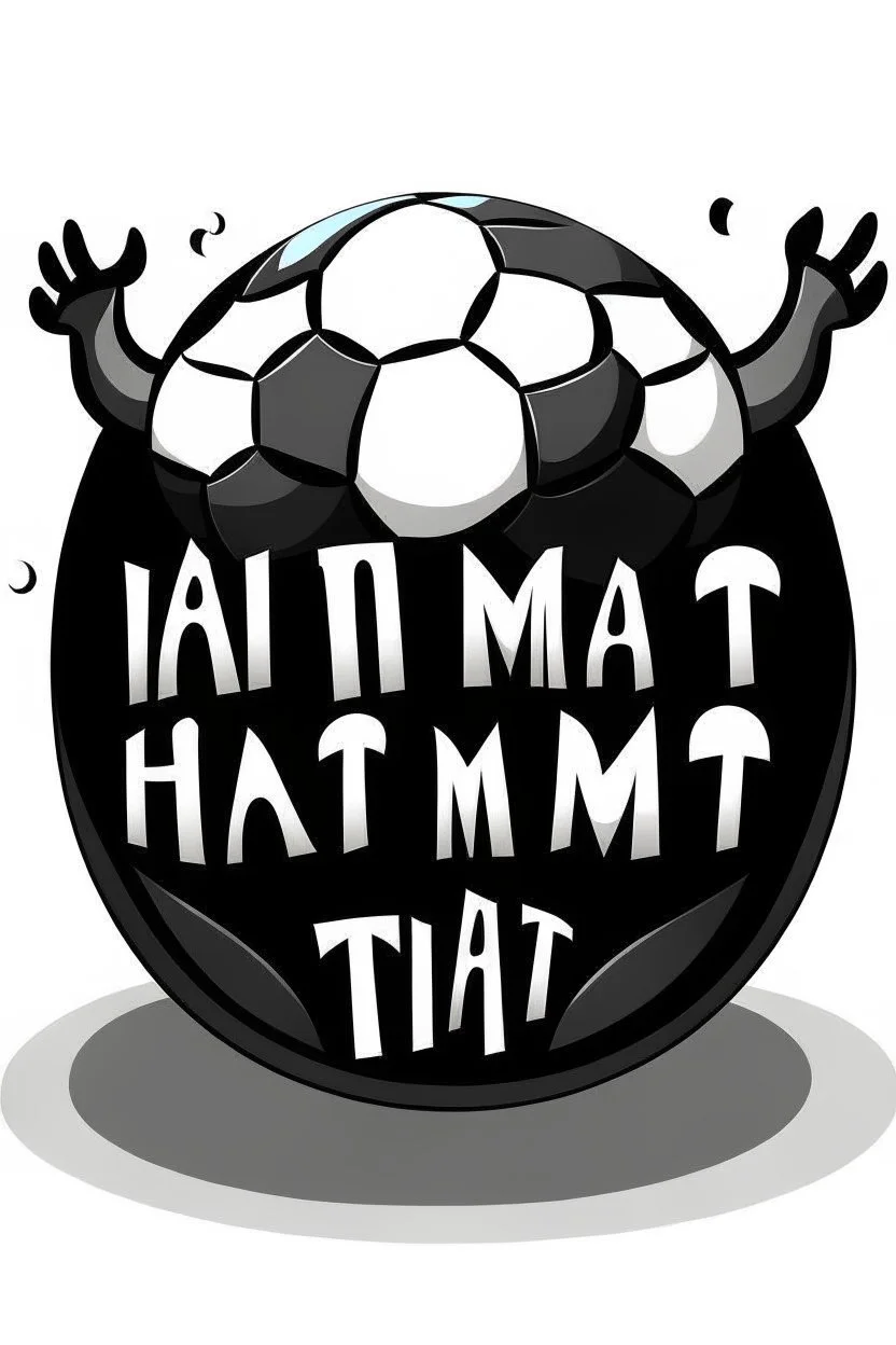 A illustration The IMAGE FEATURE B FOOT BALL WITH A BOT BEHIND IT AND WORDS\"THIS IS MY GAME\"IN WHIT LETTERS.THE BACK , no background, vector,format png, 4k