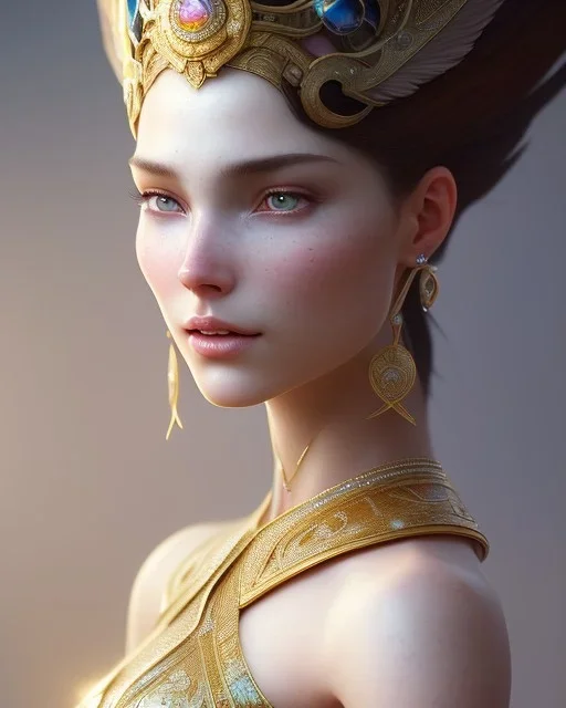 A small fantasy creature, head and shoulders portrait, 8k resolution concept art portrait by Greg Rutkowski, Artgerm, WLOP, Alphonse Mucha dynamic lighting hyperdetailed intricately detailed Splash art trending on Artstation triadic colors Unreal Engine 5 volumetric lighting Splash art fantasy"