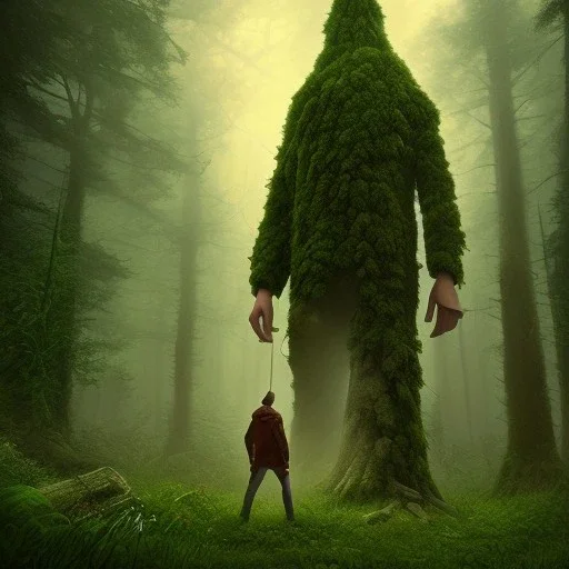 giant man in the forest