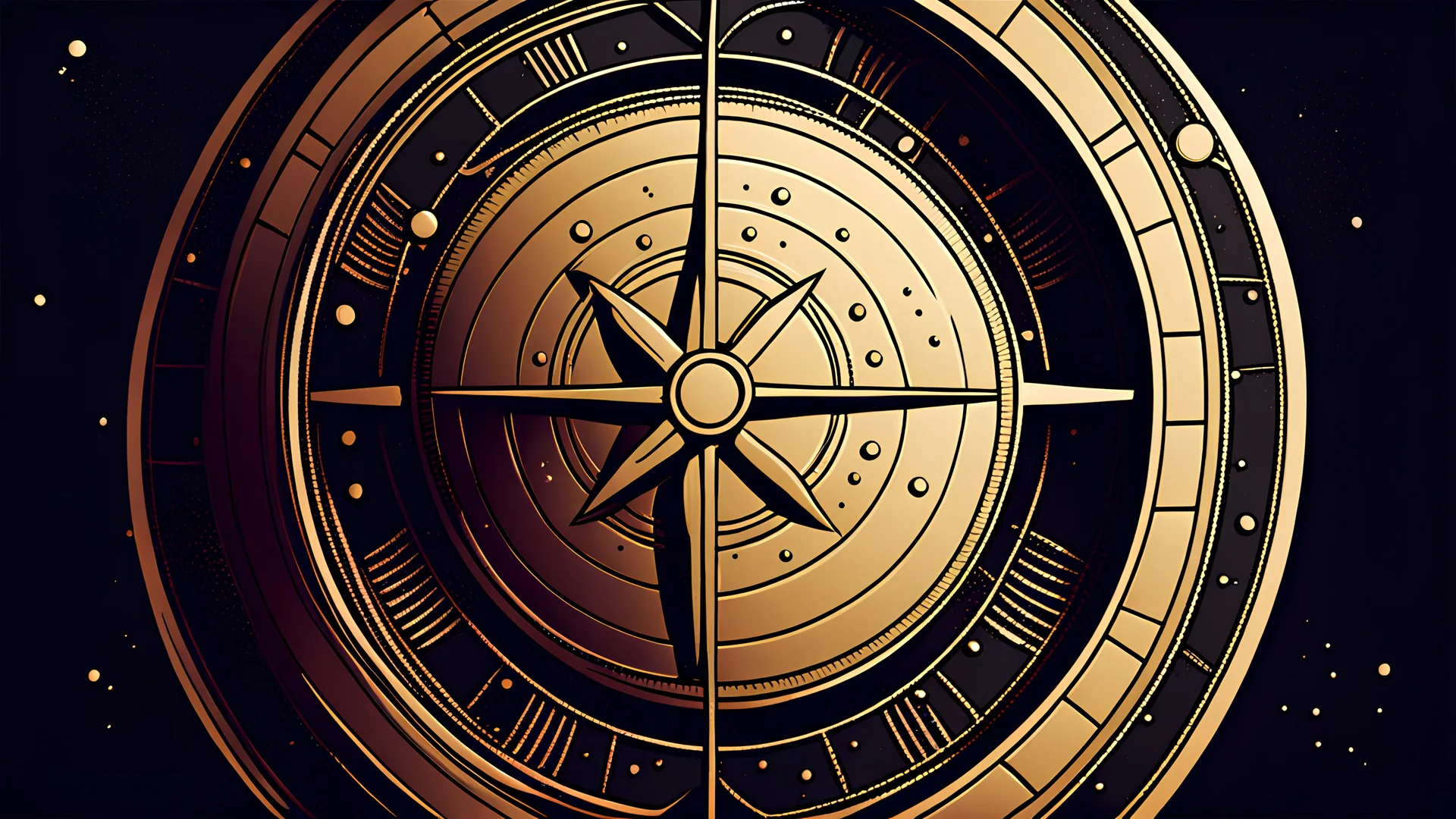comic style, an ancient astrolabe