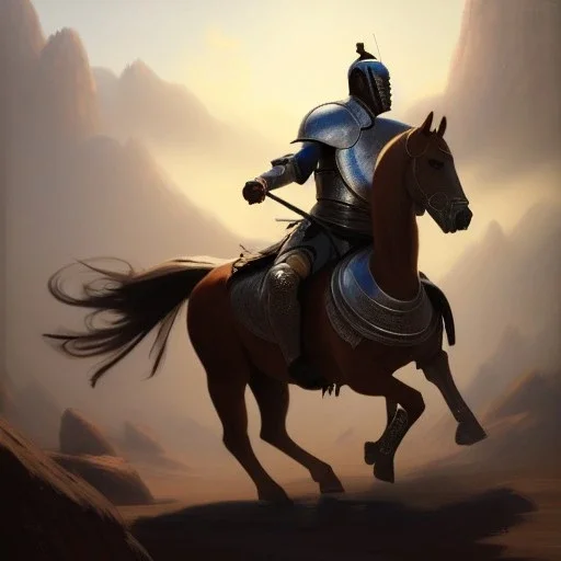 ultra detailed portrait of Ricardo Santiago Mozos riding an arabian horse,wearing plate armor, extremely detailed digital painting, in the style of fenghua zhong and ruan jia and jeremy lipking and peter mohrbacher, mystical colors, rim light, beautiful lighting, 8 k, stunning scene, raytracing, octane, trending on artstation