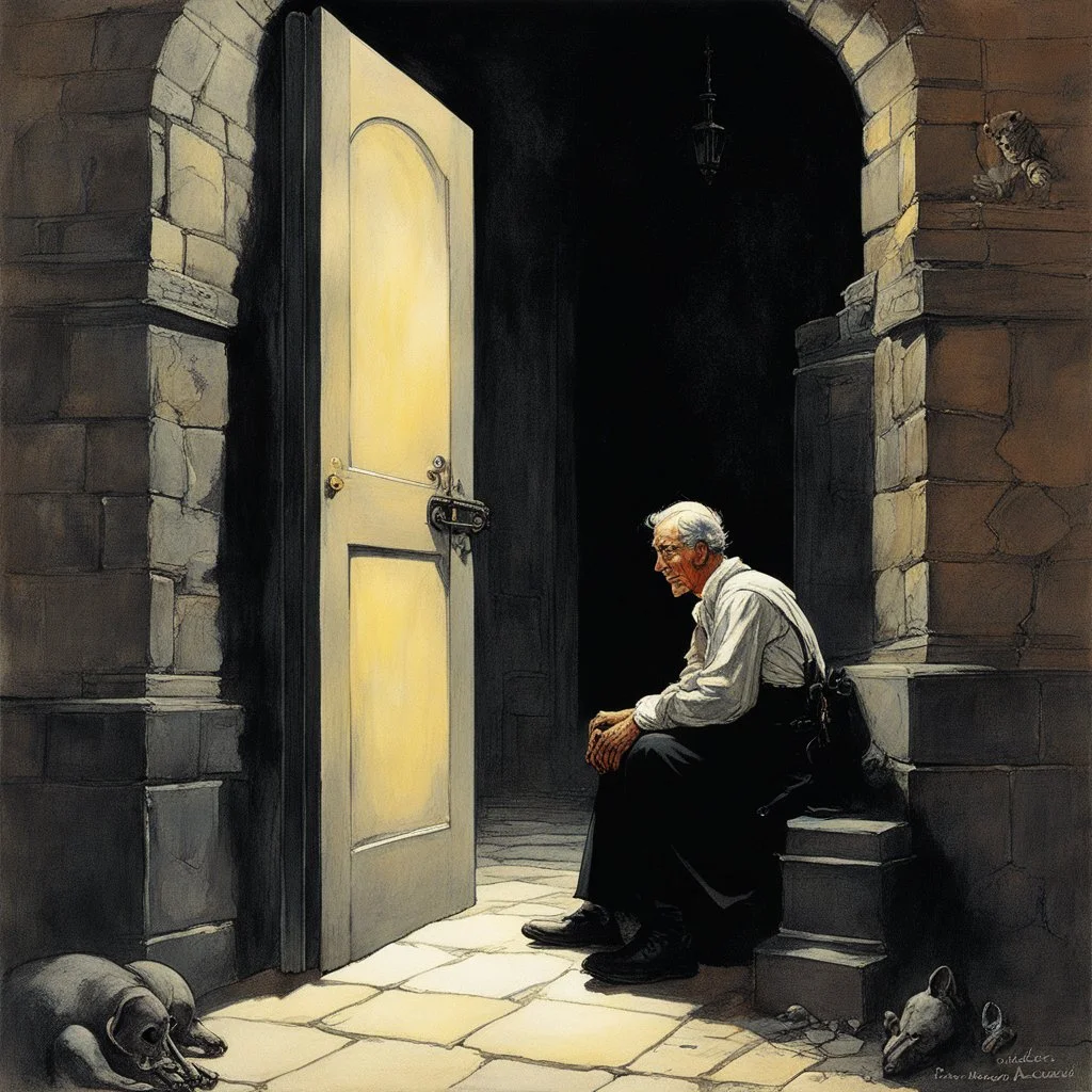 [art by Norman Rockwell] in the world of Darkness Has Many Doorways, where Hell is paved with good intentions, there exists a realm shrouded in mystery and fear. It is a place where the line between reality and fantasy blurs, where nightmares take form and darkness reigns supreme. a fortress of black stone and shadowy secrets: within its walls, the most powerful sorcerers and warlocks gather, their intentions as murky as the depths of the abyss.