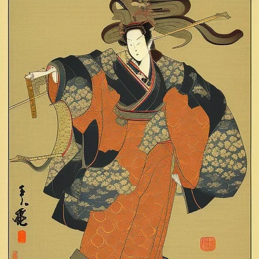  brand logo, Ukiyo-e japanese art