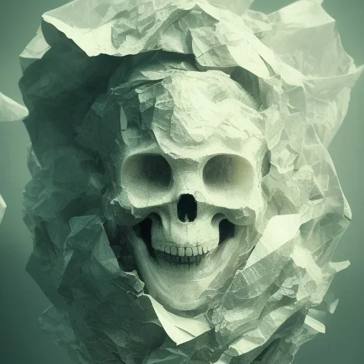 rendered in blender trash bag on his head and crumpled paper as a texture, collage paper and tape, slit - scan photography, high resolution, cinematic, unreal 6, breathtaking detailed