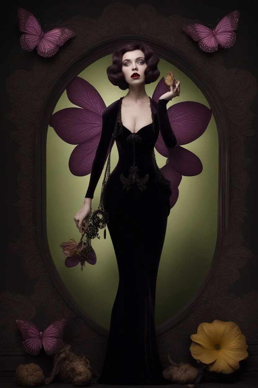 poetic licence;by artist "Dunning-Kruger effect";by photographer "Flora Borsi Bob Carlos Clarke";by artist "dark Passiflora edulis sculpted velvet colorway";intricately detailed;diorama;stunning;gorgeous;gas light"