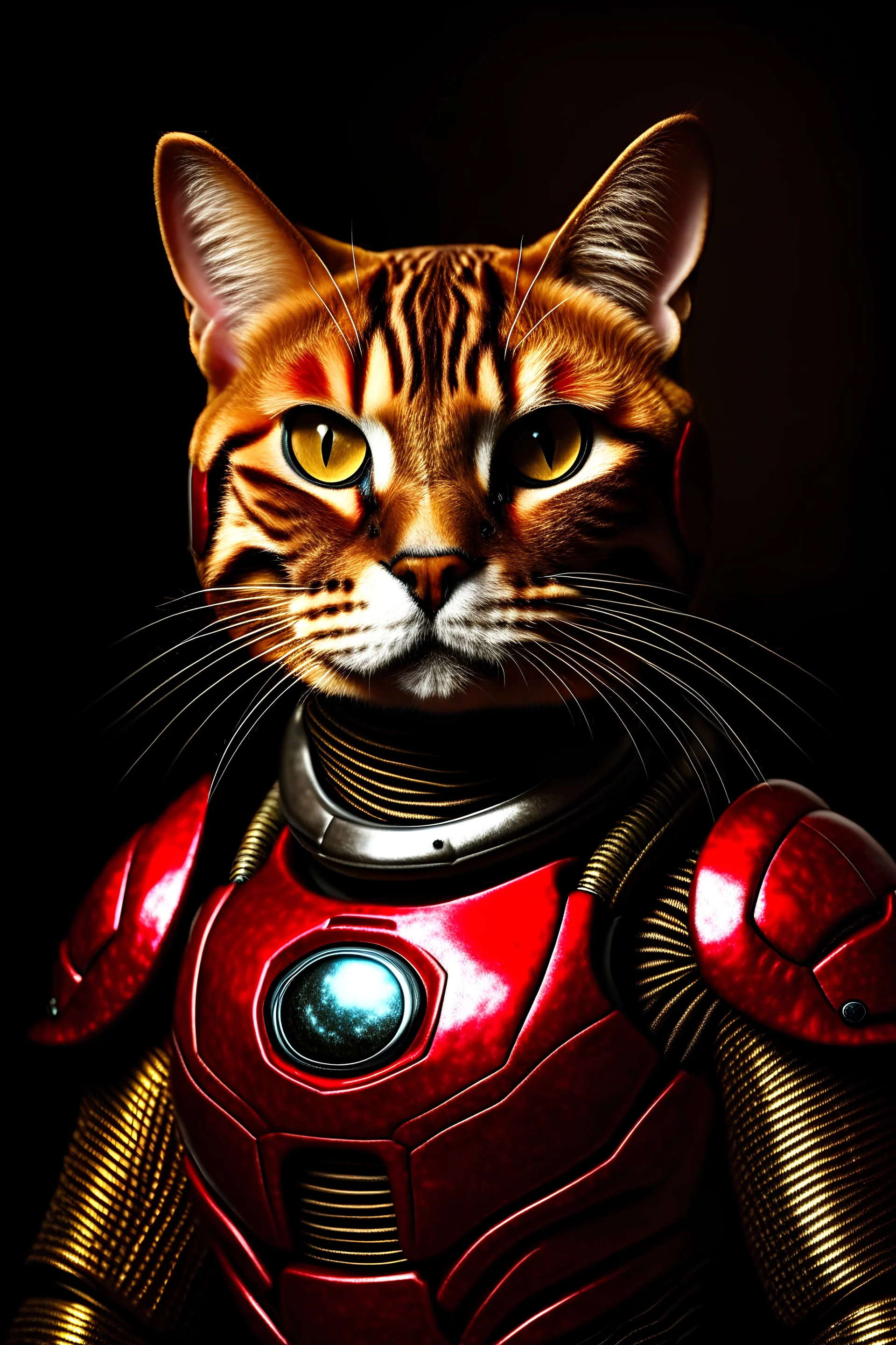 kedi portresi ama iron man gibi