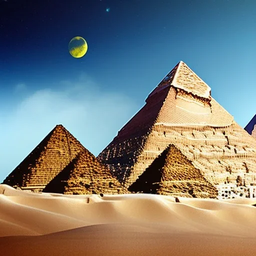 Giza Piramitleri fantasy art