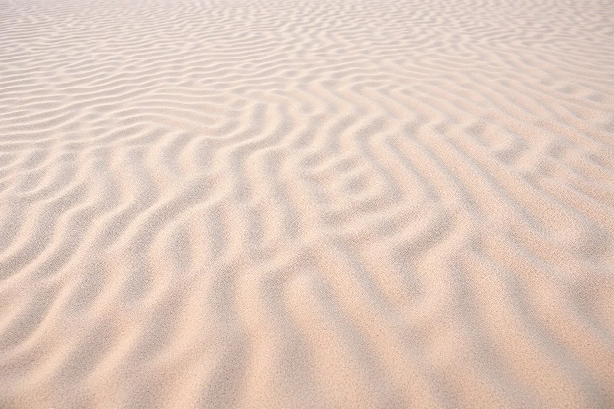 wavy rippled beach sand, foreshortened