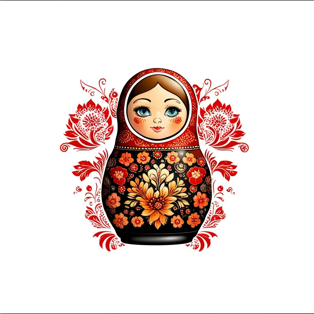 take the matryoshka dolls patterns from Khokhloma