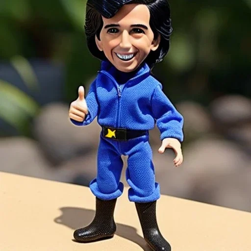 figure smile Fonzie arthur fonzarelli young winkler toy doll face (plastic black hair) with boots full body in package thumbs up 2022