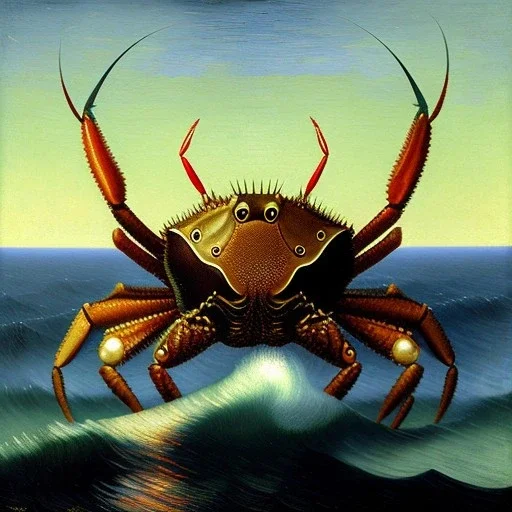 Giant Monster Crab with huge pincers by van Gogh 8k