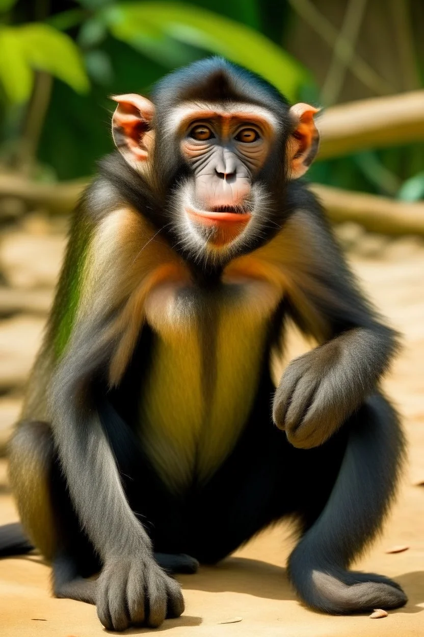a honga bonga monkey that has no tail in goofy style