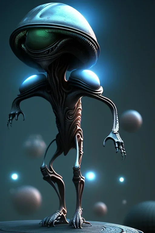 full length aliens clean art NFT, blender 3d