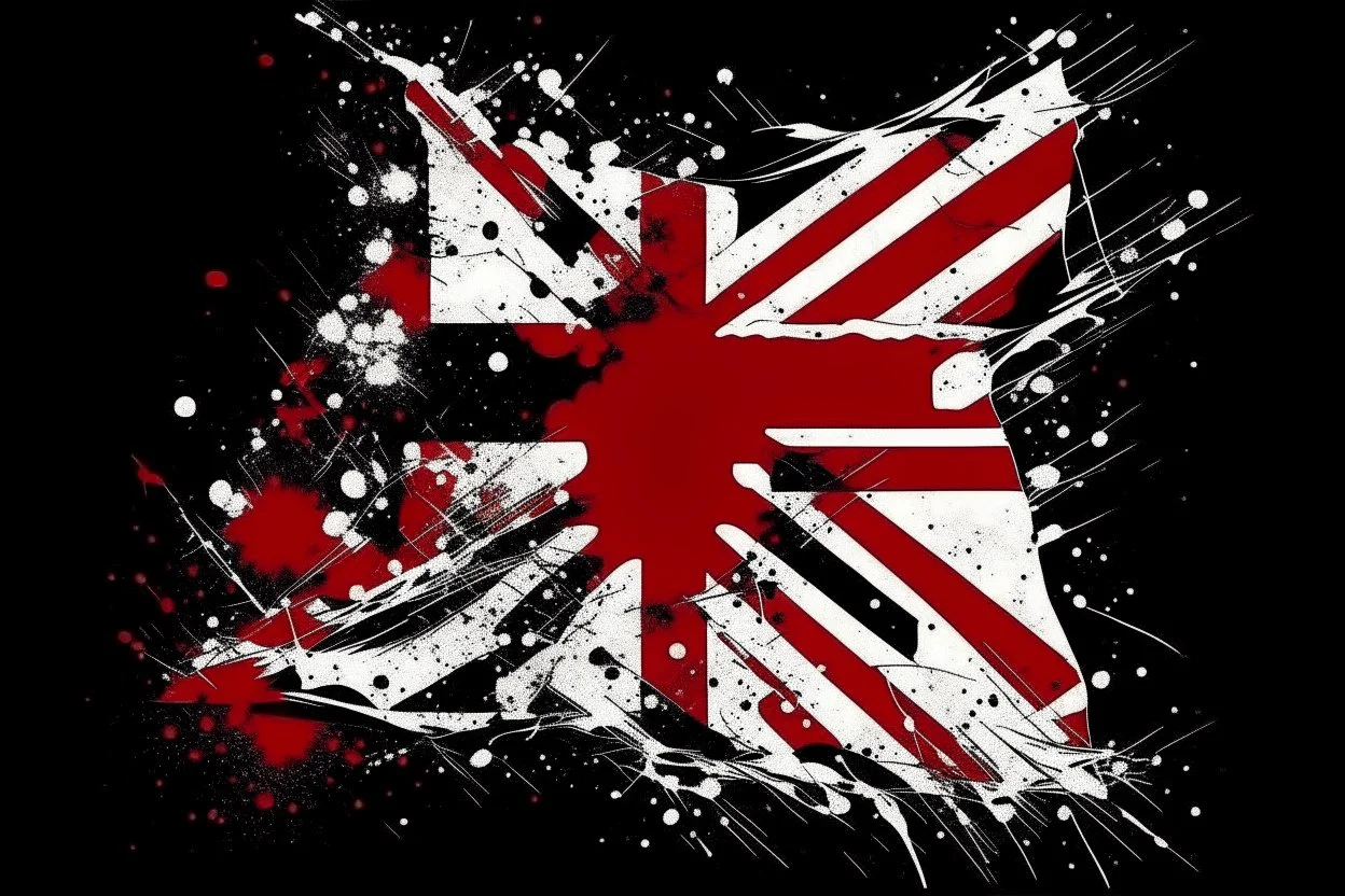 england flag proud english icons design style of pollock