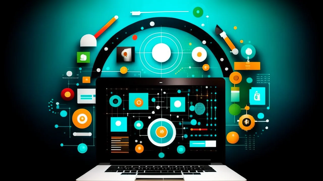 An eye-catching image that creatively represents digital marketing, combining digital assets with professionalism, making it the perfect fit for the article.