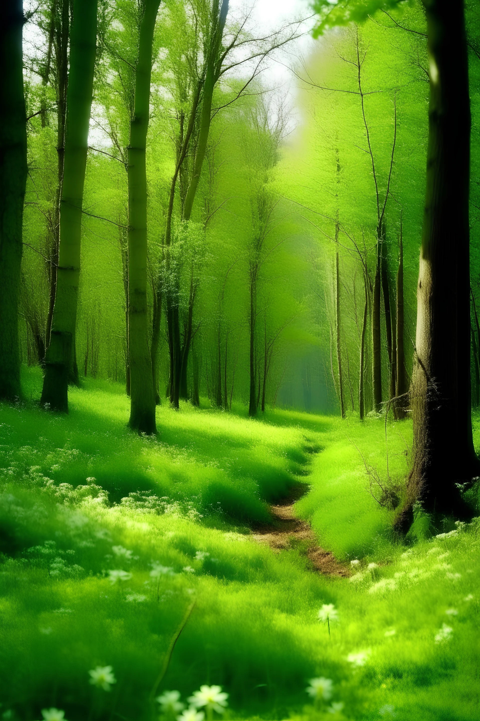 forest in spring season