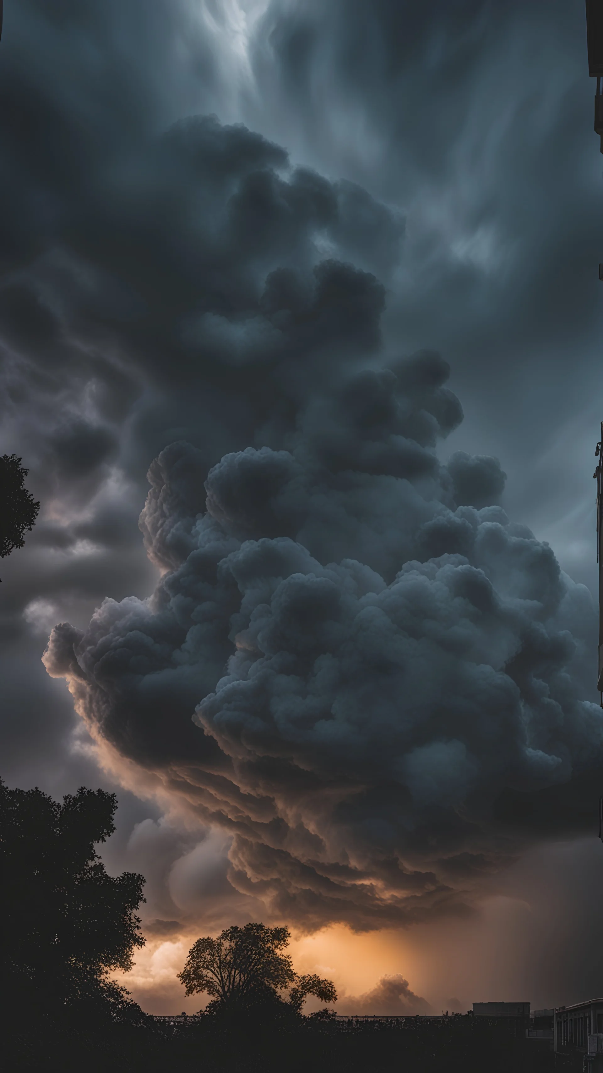 a stormy view of the sky