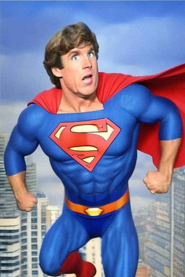 tucker carlson as superman on air