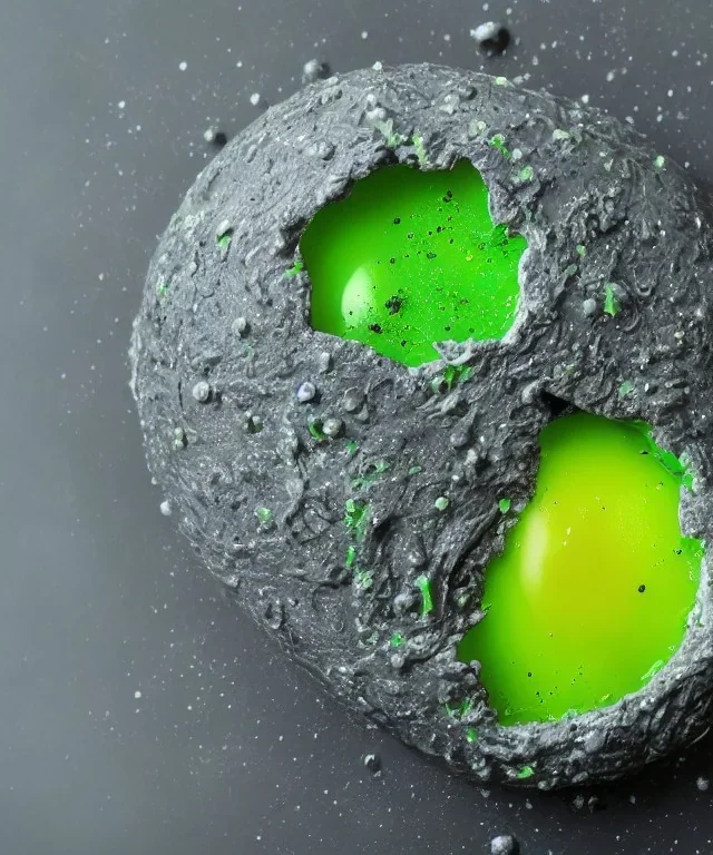 Cosmic ooze leaking from a cracked egg