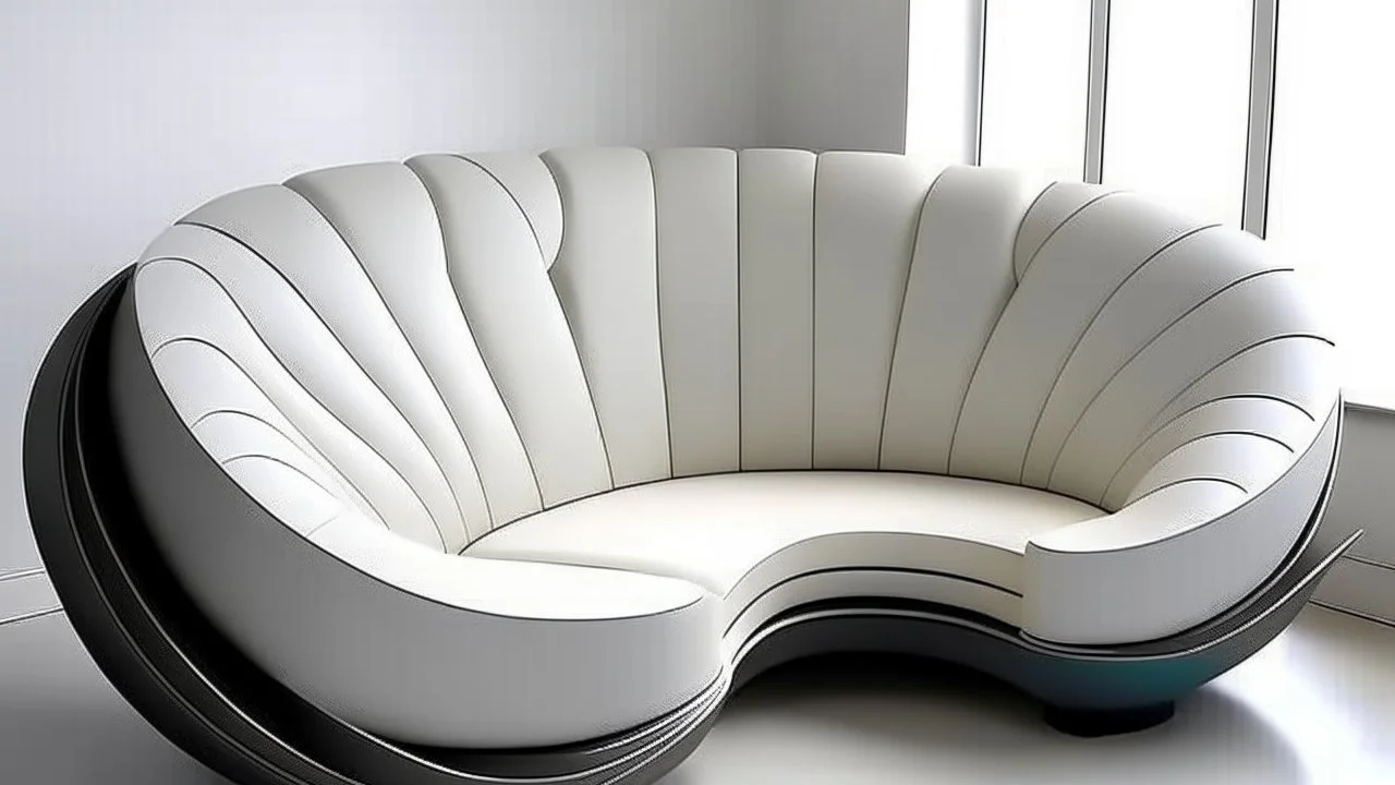 Fan shaped sofa design modern