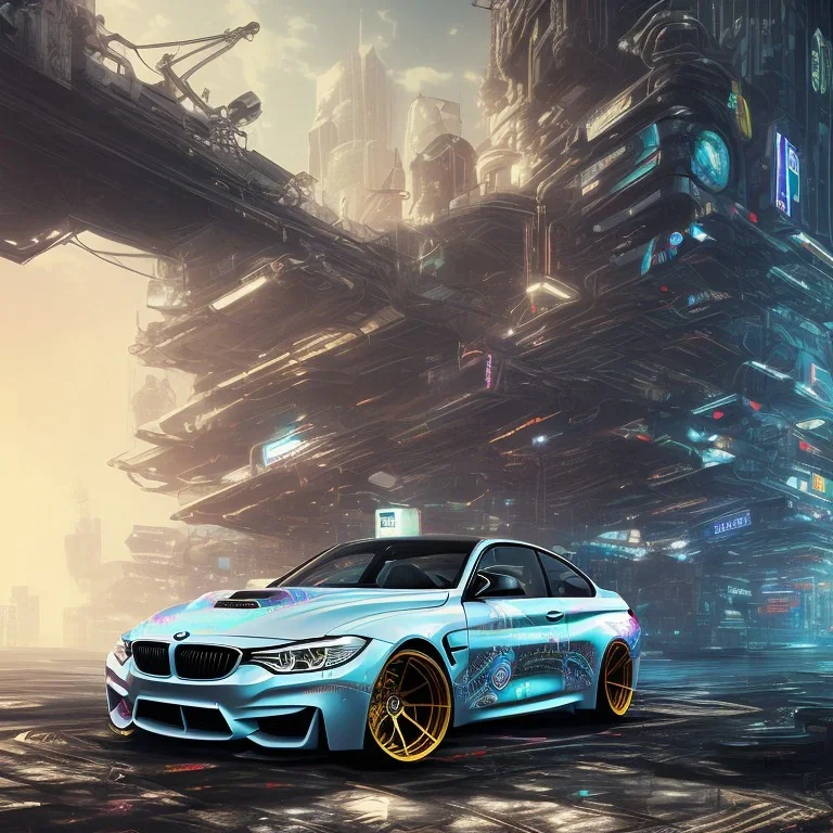 cyberpunk version of a bmw m4