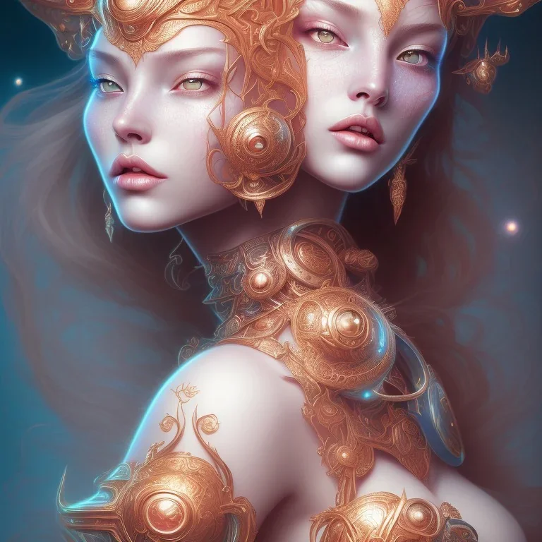 sango fantasy, fantasy magic, intricate, sharp focus, illustration, highly detailed, digital painting, concept art, matte, artgerm and paul lewin and kehinde wiley, masterpiece sexy lips Asian lady body afro hair Papu New Guina turquoise space lady space sun galaxy