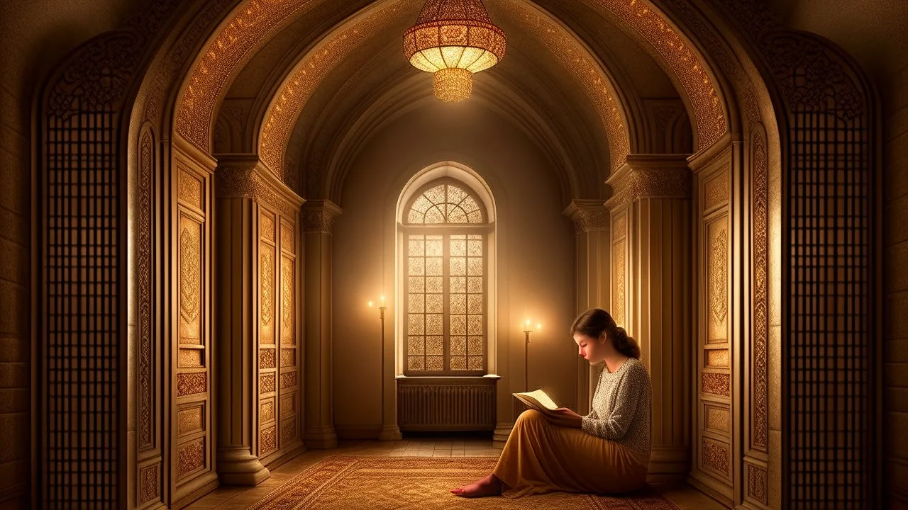 The image portrays an atmosphere of tranquility and focus, with an individual reading a book in a serene and comfortable setting. It reflects the spirit of self-improvement and personal growth, as the person appears engrossed in exploring inspiring content that contributes to their personal development and knowledge acquisition. The appropriate lighting and intricate details enhance a positive and motivating ambiance for learning and advancement.