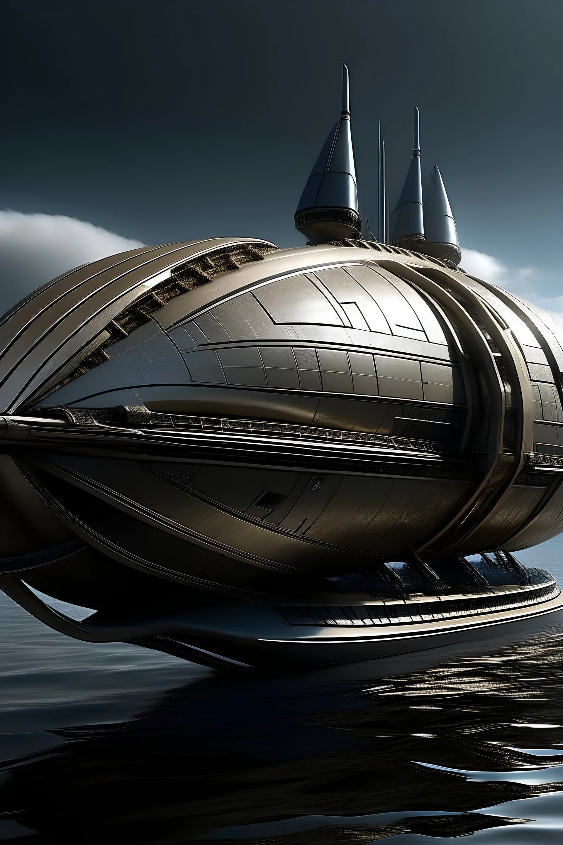 Spaceship designed after Charon the ferryman and his boat from greek mythology