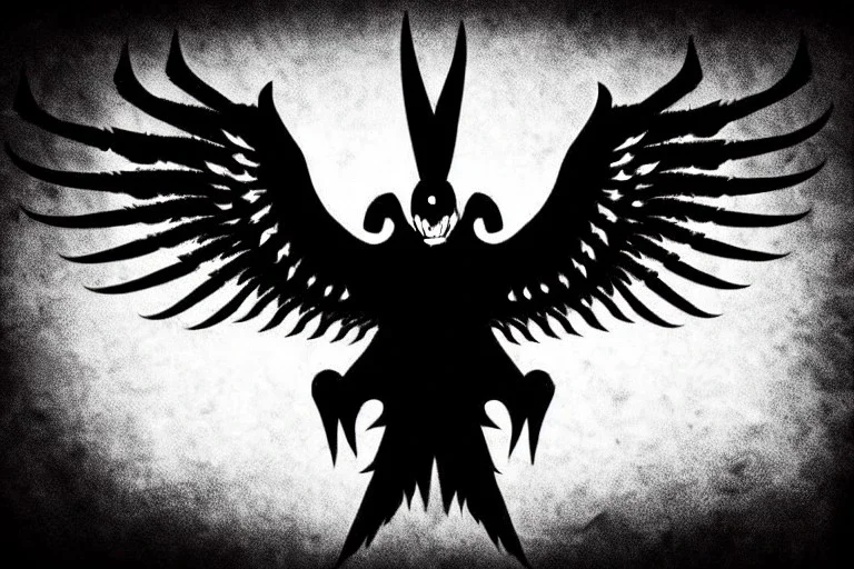 wings, freaky crazy evil eye with wings, laughing, flying, satan wings, dark, terror, horror