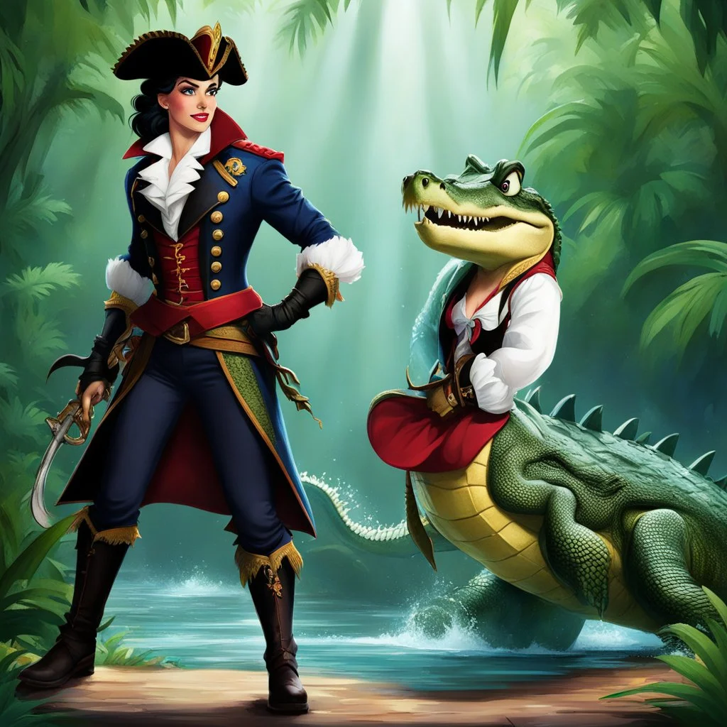 Captain Hook gender swap: confronting the crocodile