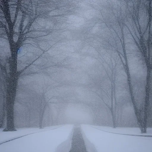 liminal spaces, it's snowing, a world without anything, you don't see the bottom of the world, photography