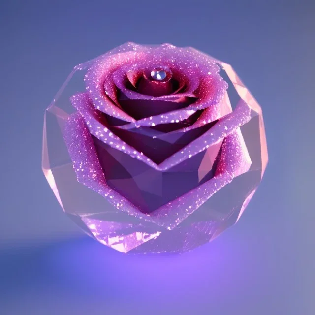 transparent crystal rose