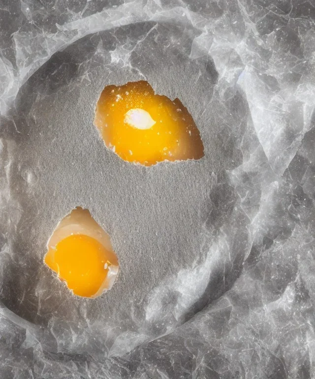 Cracked eggshell with cosmic jelly inside