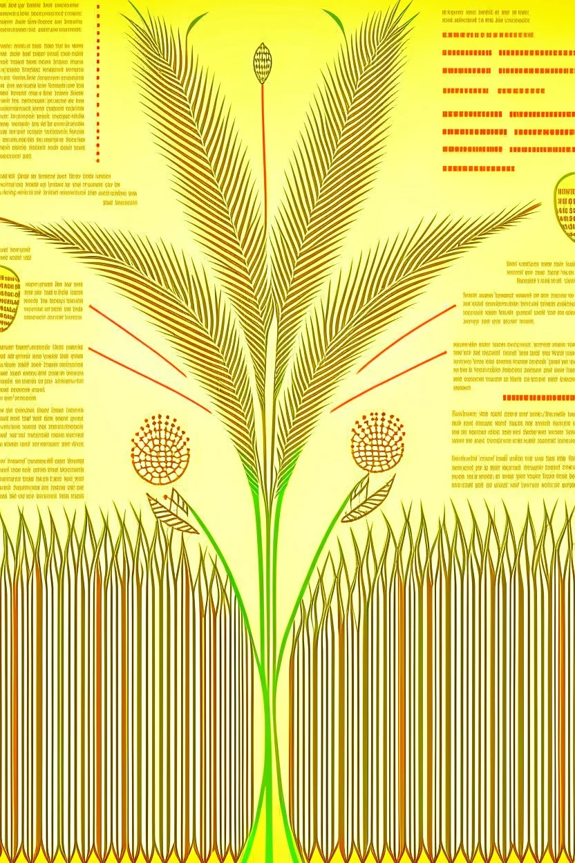 A mind map of wheat for interior design, and the yield is Arabic