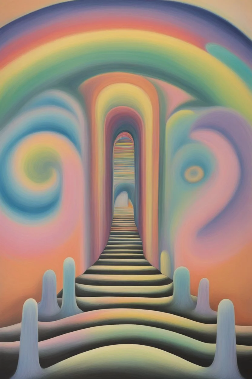 the call of the void; abstract art; neo-surrealism; rainbow of pastels