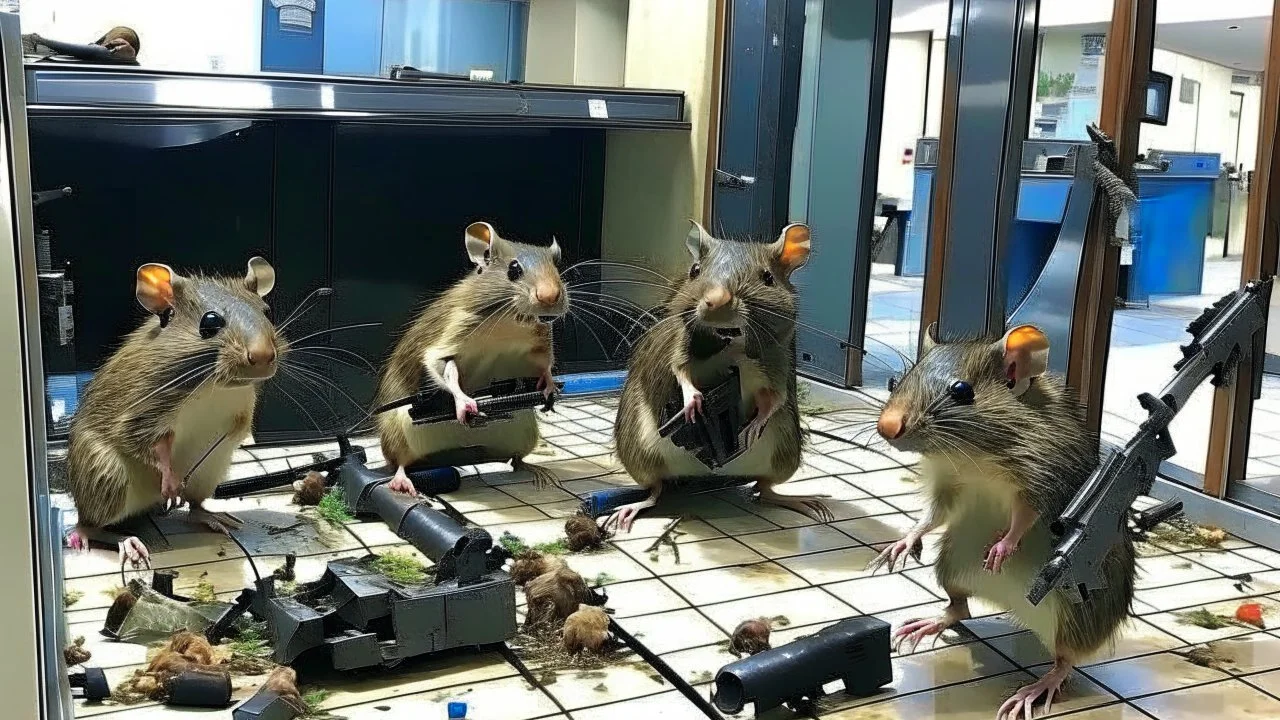 bipod rats robbing a bank in México