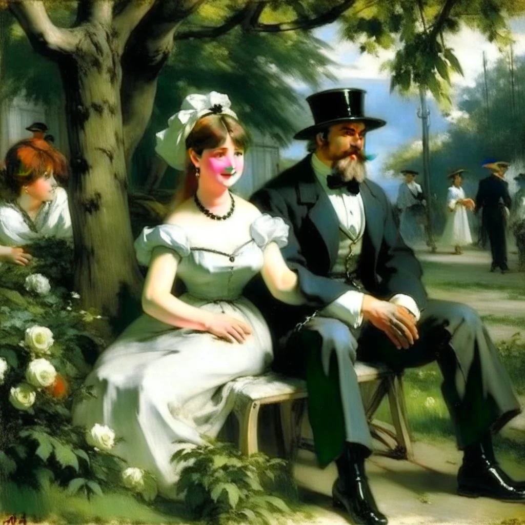 silver lining, painting by eduard manet