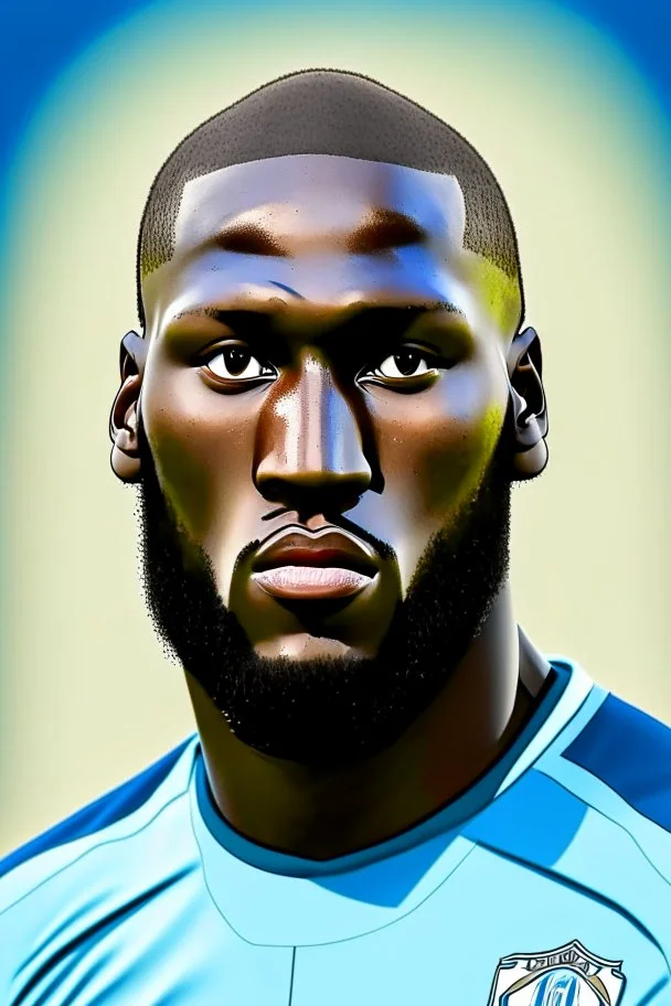 Romelu Lukaku Belgian football player cartoon 2d