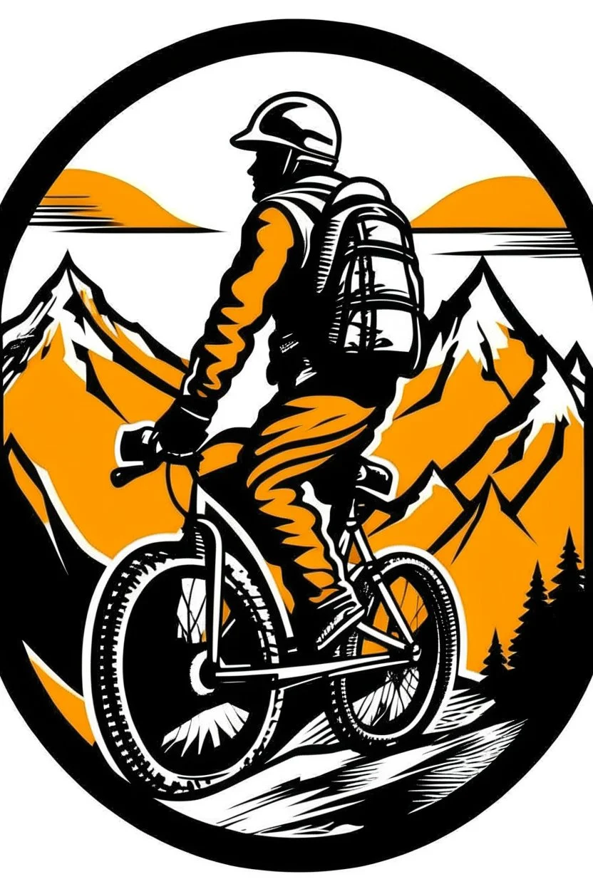 adventurer moutain,biker clip art simple two,tone