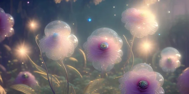 crystal subtle flower in a galactic ambiance beautiful fairy, transparent, delicate colors, in the foreground, full of details, smooth，soft light atmosphere, light effect，vaporwave colorful, concept art, smooth, extremely sharp detail, finely tuned detail, ultra high definition, 8 k, unreal engine 5, ultra sharp focus