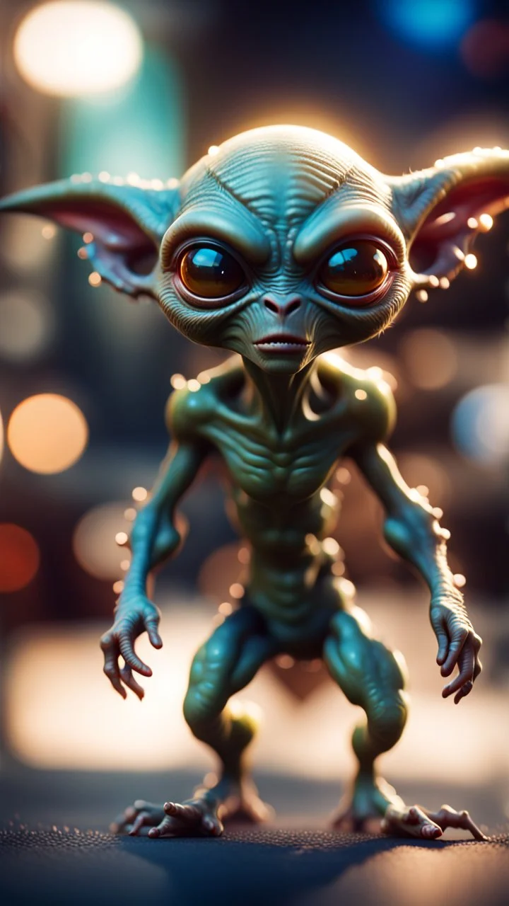 alien gremlin virgin in heaven,bokeh like f/0.8, tilt-shift lens 8k, high detail, smooth render, down-light, unreal engine, prize winning