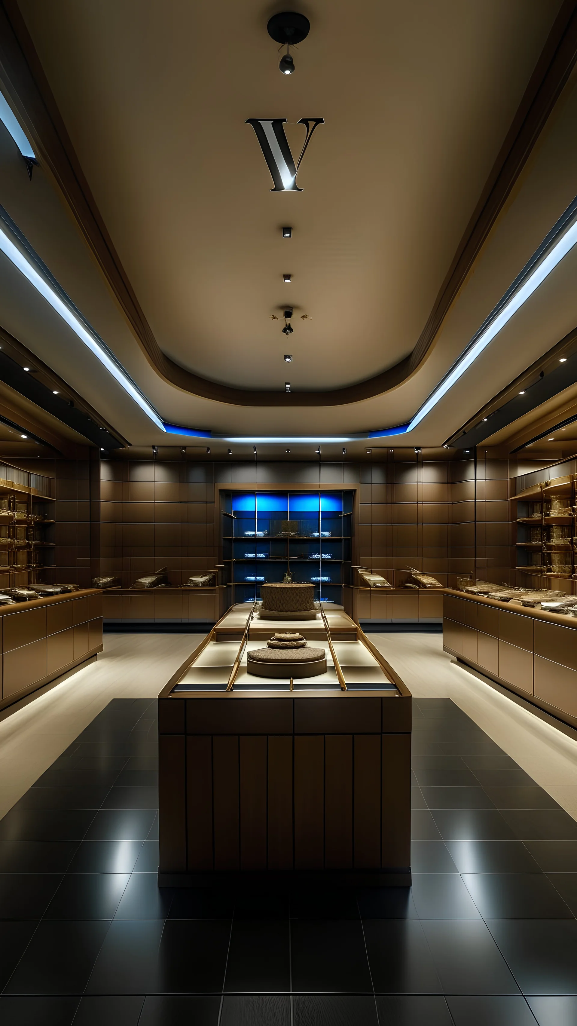 louis vuitton men's store with space concept