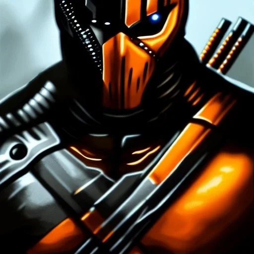 ultra detailed portrait of Deathstroke, extremely detailed digital painting, extremely detailed face,crystal clear eyes, in the style of robert e howard and pablo oliveira and Ken Kelley and Keith Parkinson ,mystical colors,perfectly centered image, perfect composition, rim light, beautiful lighting,8k, stunning scene, raytracing