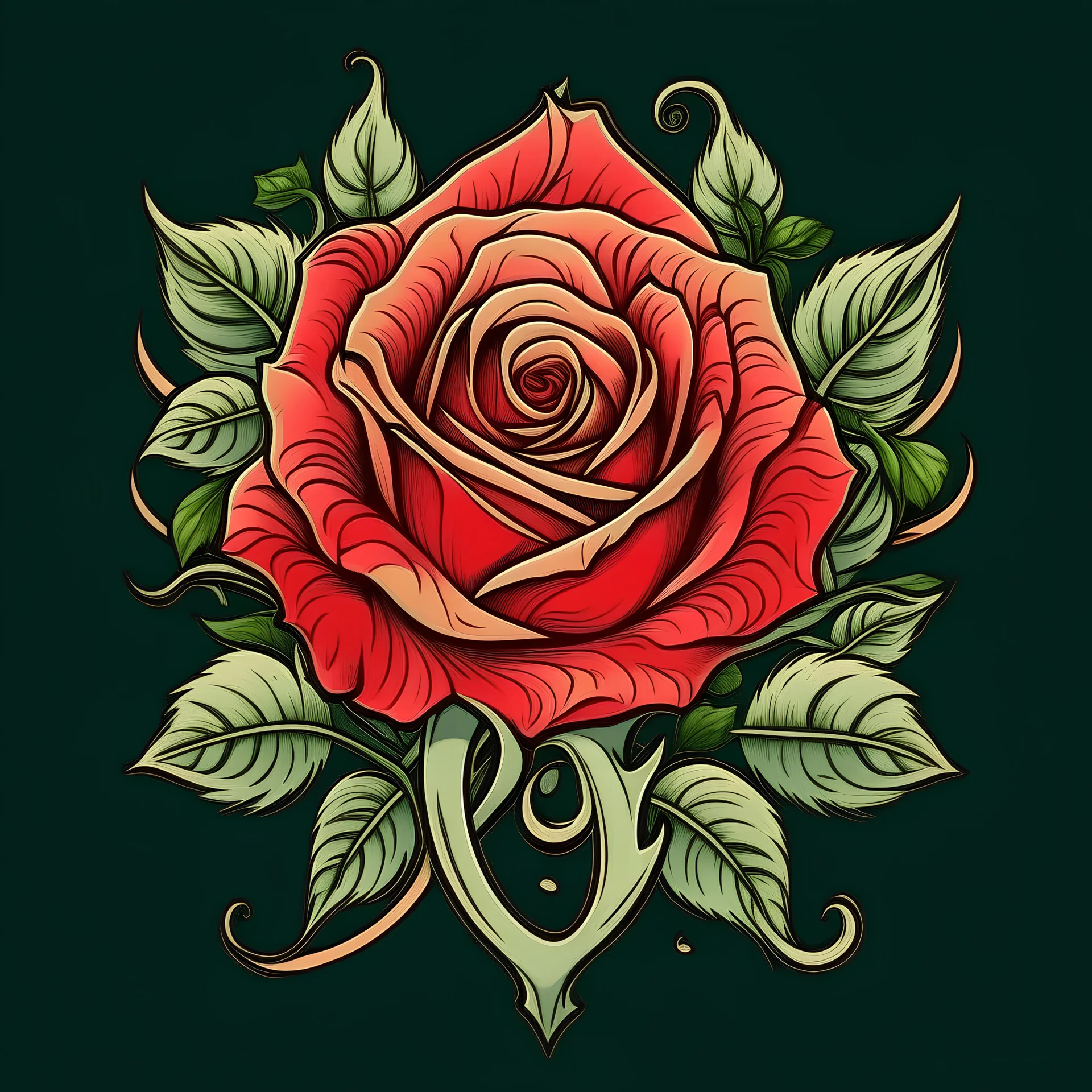 je veux le mot de (Rose) écrit dans le style anime japonais