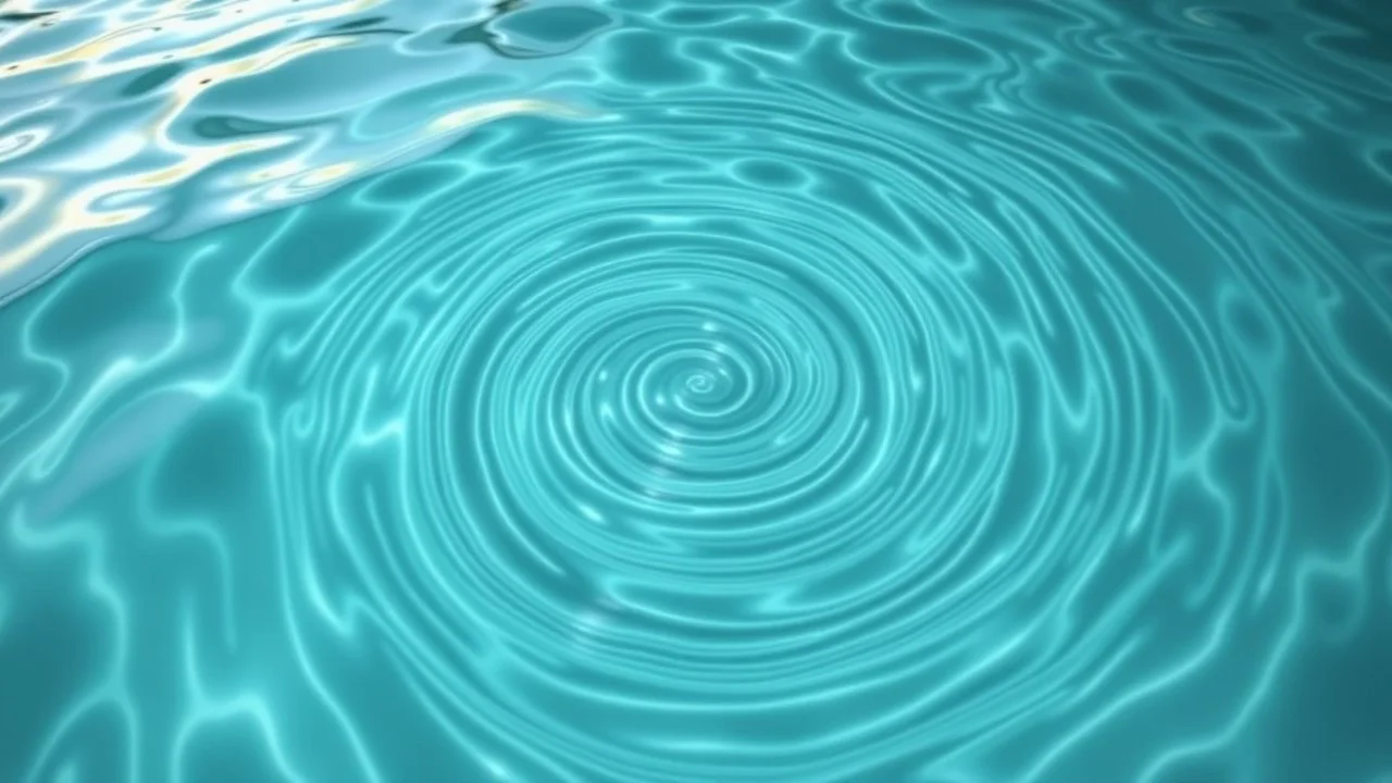 a video of water waves created Cymatics patterns that sound waves make on water in pretty lab pool experiment that sync with music ferquency