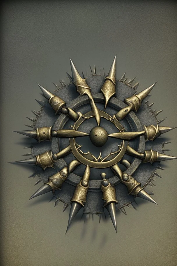 circle with 4 spikes amulet