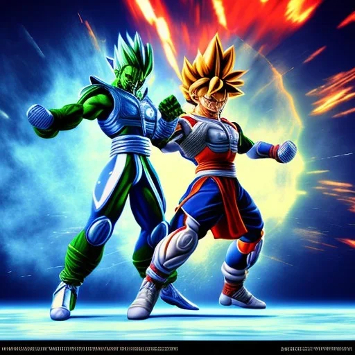 Fight scene between cell and goku