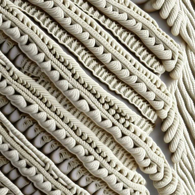 Fabrics texture macrame plat flat